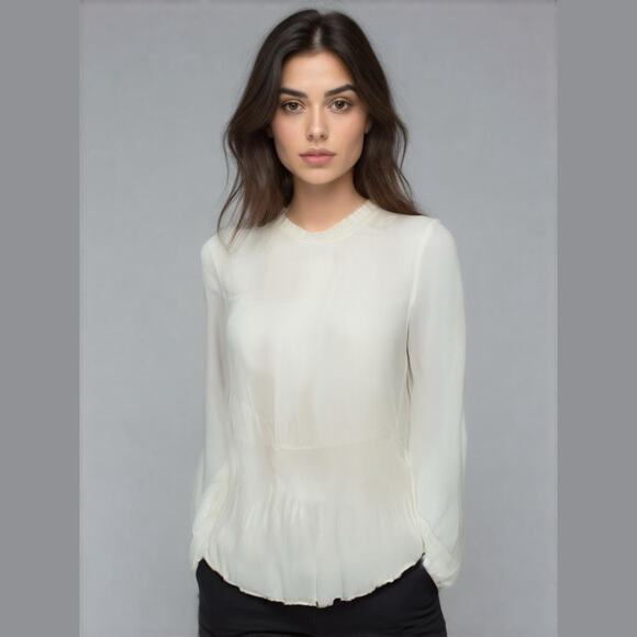 NWT Calvin Klein pleaded longstanding sleeve top size XL - Picture 1 of 13